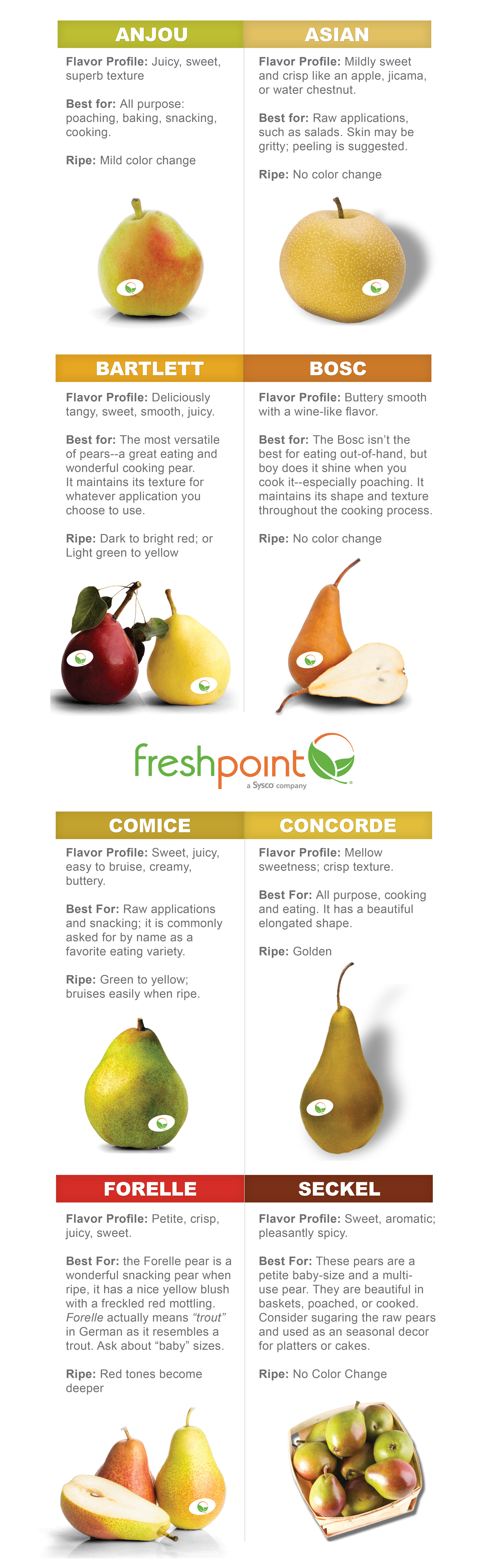 Pear Varieties Chart 