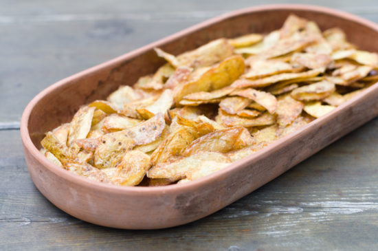 Crispy potato peels 